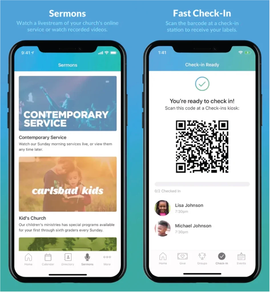 Reclamation Church app mockup